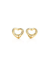 Elsa Peretti Open Heart Stud Earrings Gold - TIFFANY & CO. - BALAAN 1