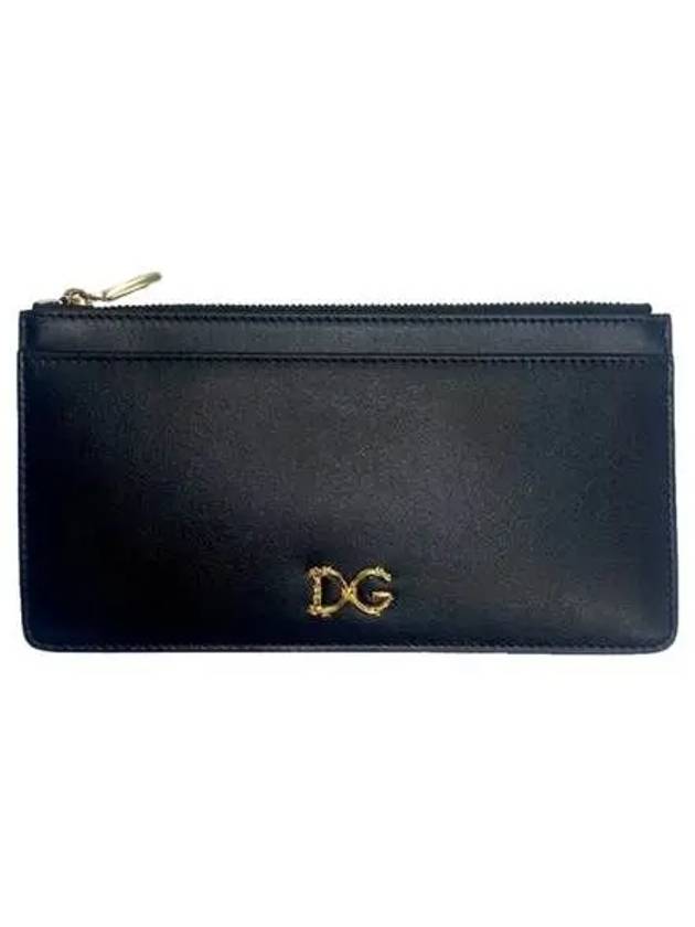 DG Logo Zipper Long Wallet Black - DOLCE&GABBANA - BALAAN 2