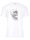 Skull Print Short Sleeve T-Shirt White - ALEXANDER MCQUEEN - BALAAN 2