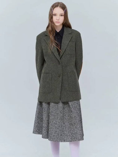 Overfit half coat wool single jacket khaki 0150 - VOYONN - BALAAN 1