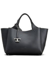 T Timeless Leather Small Tote Bag Black - TOD'S - BALAAN 1