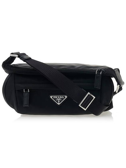 Re-Nylon Saffiano Leather Shoulder Bag Black - PRADA - BALAAN 2