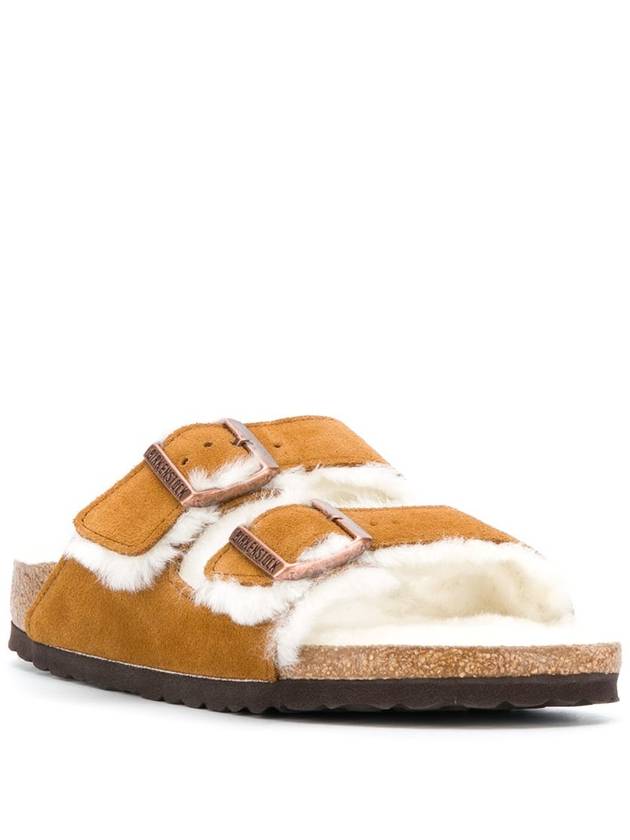 Arizona Shearling Suede Slippers Mink - BIRKENSTOCK - BALAAN 12