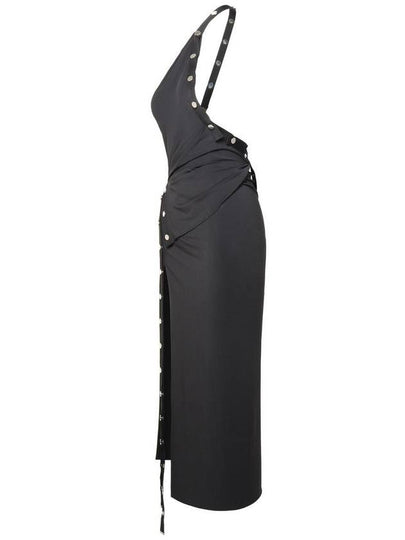 The Attico Black Acetate Blend Midi Dress - THE ATTICO - BALAAN 2