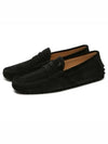 Men's Suede Gommino Driving Shoes Black - TOD'S - BALAAN 3