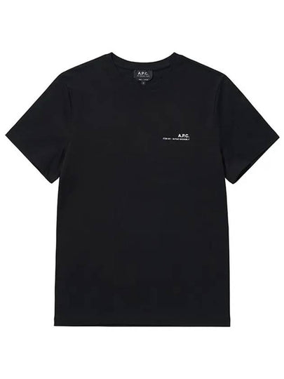 Men's Item Logo Cotton Short Sleeve T-Shirt Black - A.P.C. - BALAAN 2