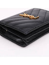 YSL gold plated black card holder wallet 530841 - SAINT LAURENT - BALAAN 6