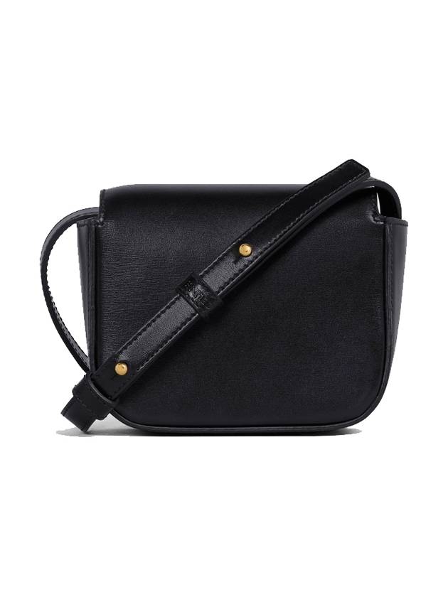 Triomphe Small Shiny Calfskin Cross Bag Black - CELINE - BALAAN 4