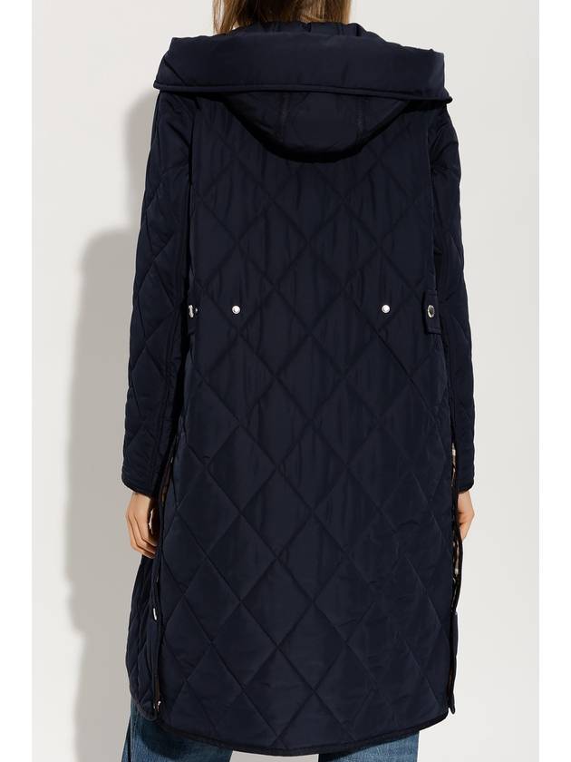 Women's Detachable Hooded Diamond Quilted Long Padding Coral Navy - BURBERRY - BALAAN 4