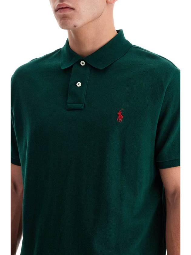 Men's Red Embroidered Logo Polo Shirt Green - POLO RALPH LAUREN - BALAAN 5