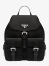 Triangle Logo Re Nylon Small Backpack Black - PRADA - BALAAN 2