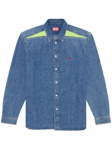 Panel Denim Shirt A11402068GS - DIESEL - BALAAN 1