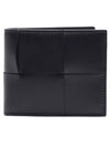 Intrecciato Coin Pocket Half Wallet Black - BOTTEGA VENETA - BALAAN 2