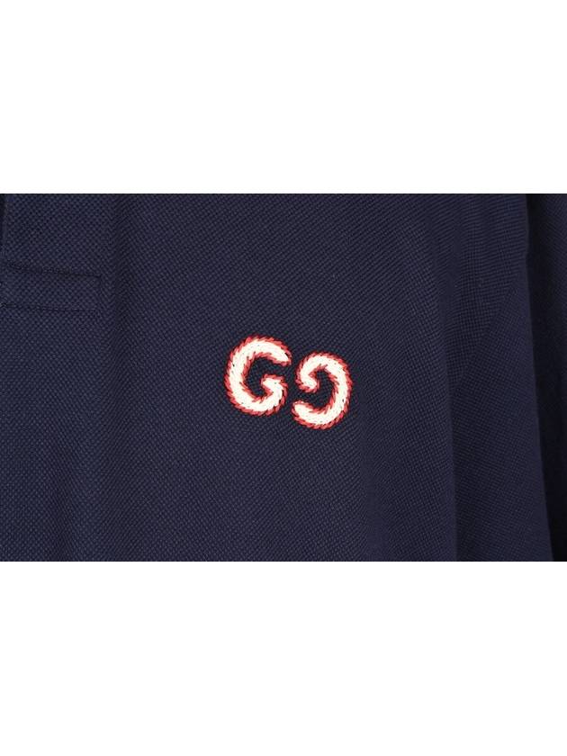 GG embroidery PK short sleeve collar XL - GUCCI - BALAAN 7