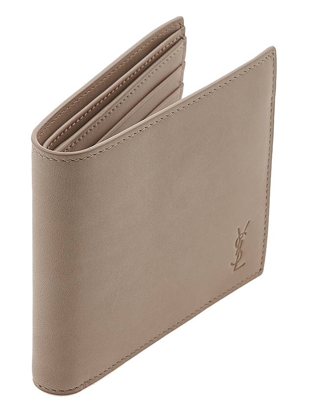 Cassandre Logo Bifold Half Wallet Beige - SAINT LAURENT - BALAAN 3