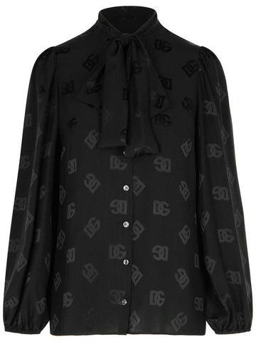 Dolce & Gabbana Black Silk Blouse - DOLCE&GABBANA - BALAAN 1