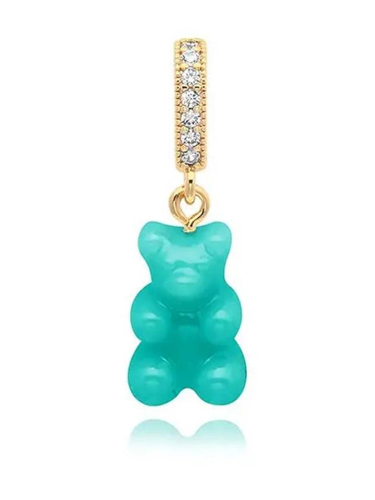 NOSTALGIA BEAR MYKONOS BLUE PAVE CONNECTOR WOMEN CHARM - CRYSTAL HAZE - BALAAN 2