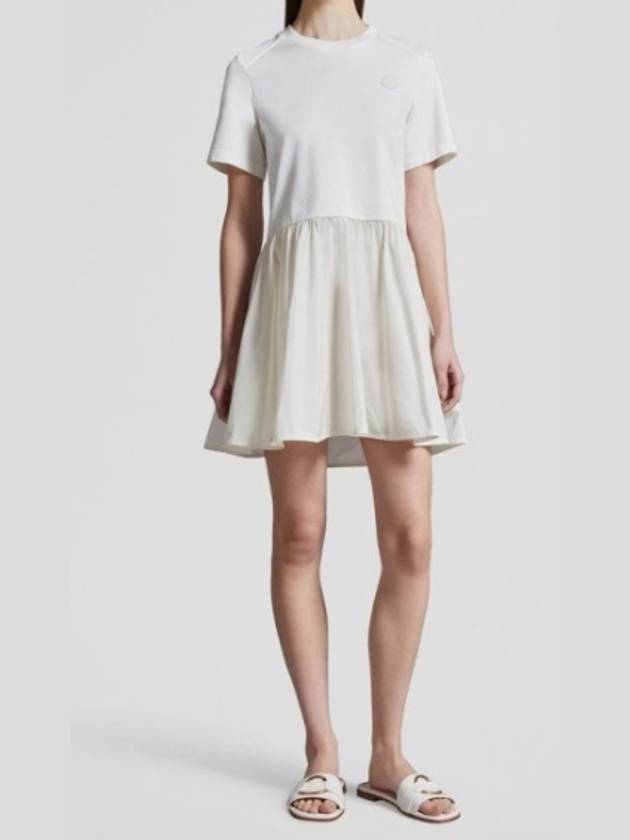 Slim Fit Flare Short Dress White - MONCLER - BALAAN 4