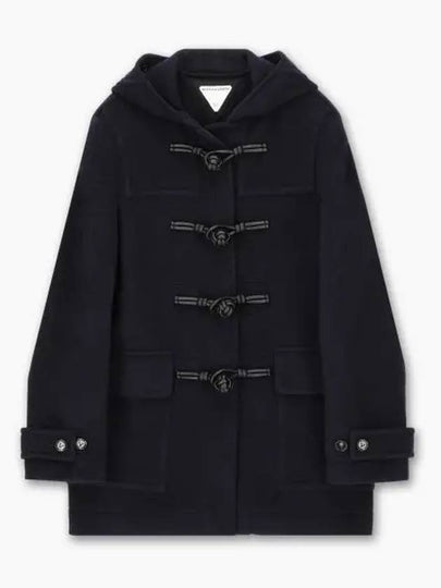 Knot Wool Duffel Coat Navy - BOTTEGA VENETA - BALAAN 2