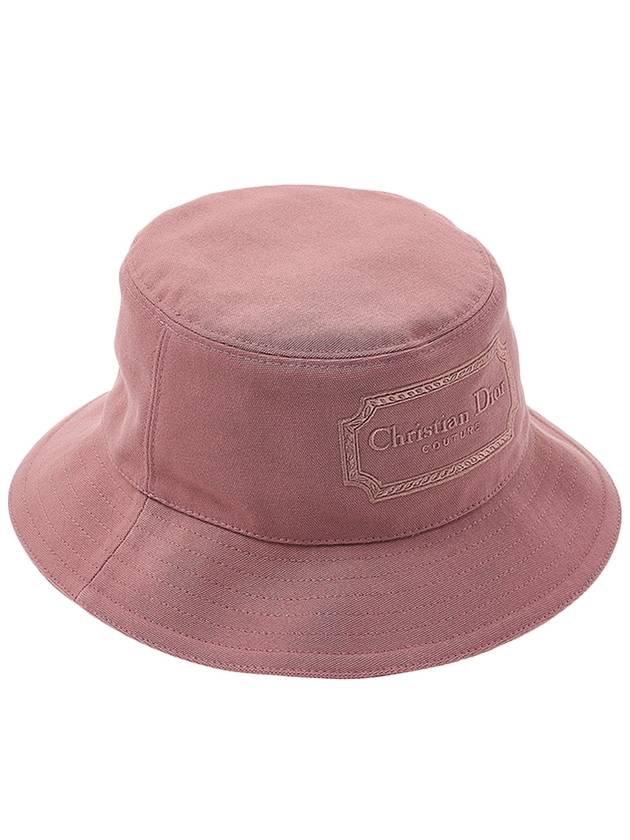 Couture Embroidered Logo Bucket Hat Pink - DIOR - BALAAN 5