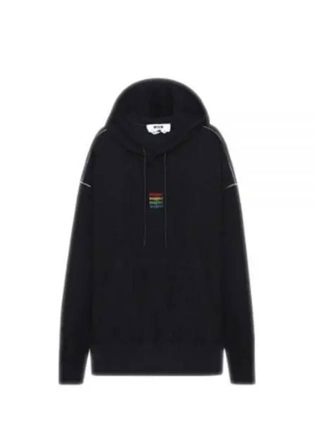 Rainbow Logo Hoodie Black - MSGM - BALAAN 2