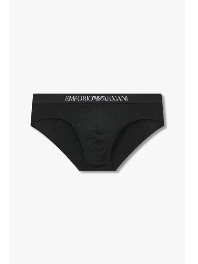 UNDERWEAR Men s Logo Banding Solid Briefs Black - EMPORIO ARMANI - BALAAN 1