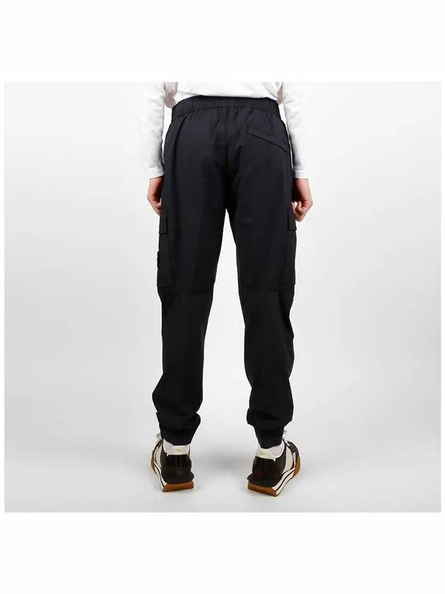 Stretch Cotton Tela Paracadute Cargo Straight Pants Navy Blue - STONE ISLAND - BALAAN 5