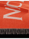 Logo Fringe Wool Muffler Orange - MONCLER - BALAAN 7