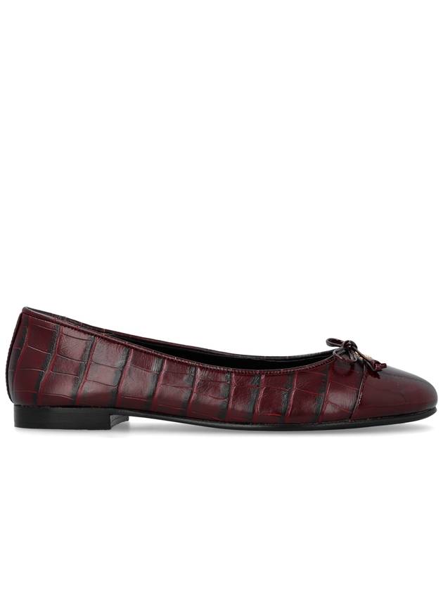 Tory Burch Leather Ballet Flats, Women's, Burgundy - TORY BURCH - BALAAN 1