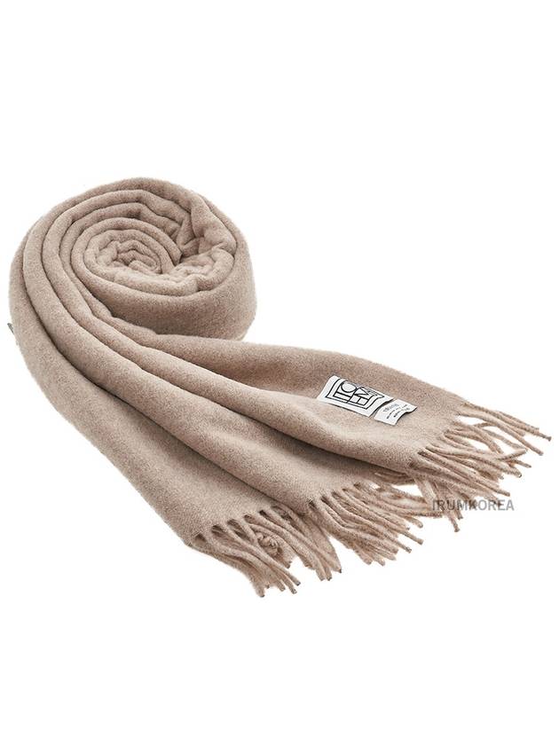 Fringe Edge Knit Muffler Beige - TOTEME - BALAAN 11