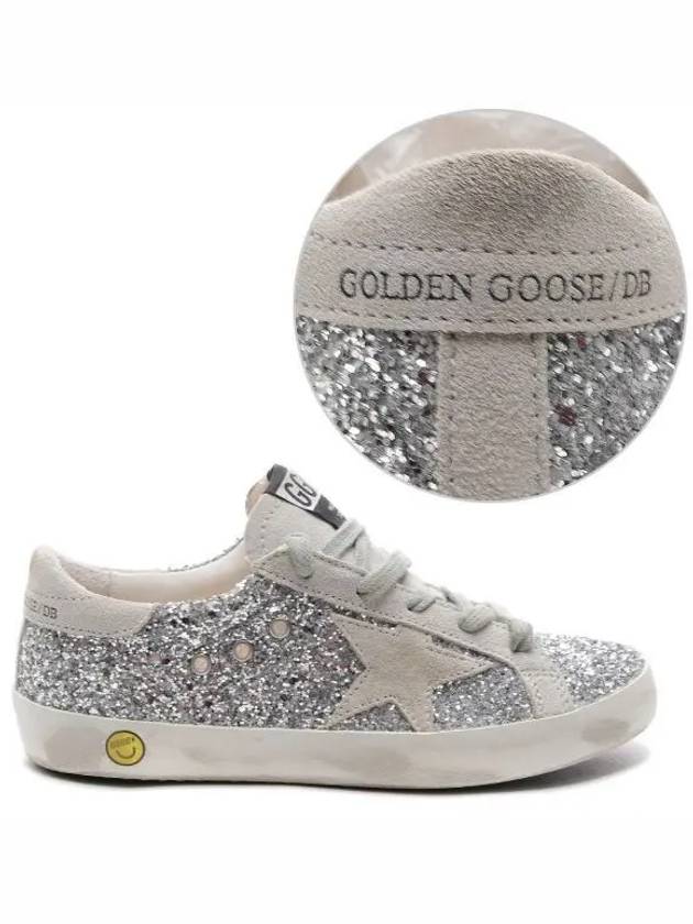 Kids Superstar Glitter Low Top Sneakers Silver - GOLDEN GOOSE - BALAAN 2