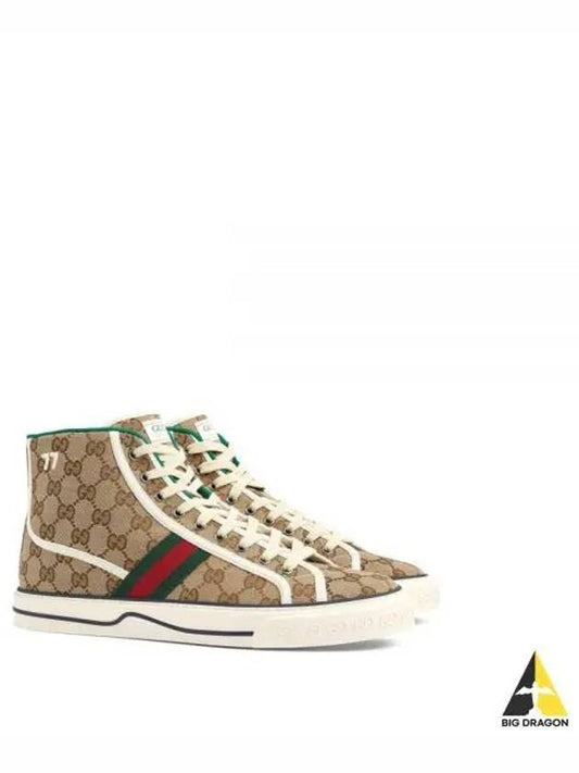 Tennis 1977 GG Canvas High-Top Sneakers Beige - GUCCI - BALAAN 2