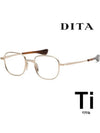 Titanium glasses frame DTX151 A 01 VERS TWO gold clear lenses UV protection - DITA - BALAAN 2