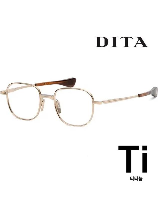 Titanium glasses frame DTX151 A 01 VERS TWO gold clear lenses UV protection - DITA - BALAAN 2