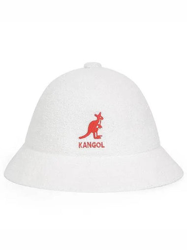 K3407 WHITE Bermuda casual big logo bucket hat - KANGOL - BALAAN 1