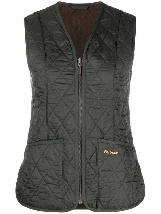 Women's Quilted Vest Dark Olive - BARBOUR - BALAAN.