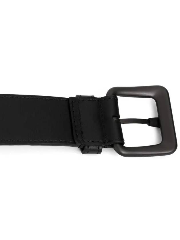 Intrecciato Leather Belt Black - BOTTEGA VENETA - BALAAN 7