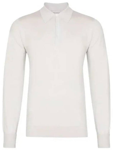 Dorset Snow White Polo Knit - JOHN SMEDLEY - BALAAN 1