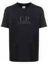 Men's Logo Printing Short Sleeve T-Shirt Black - CP COMPANY - BALAAN 1