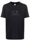 Logo Print Short Sleeve T-Shirt Black - CP COMPANY - BALAAN 1