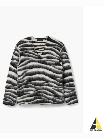 Brushed Zebra Sweater BlackWhite MJWAW24003BKX - MARC JACOBS - BALAAN 1