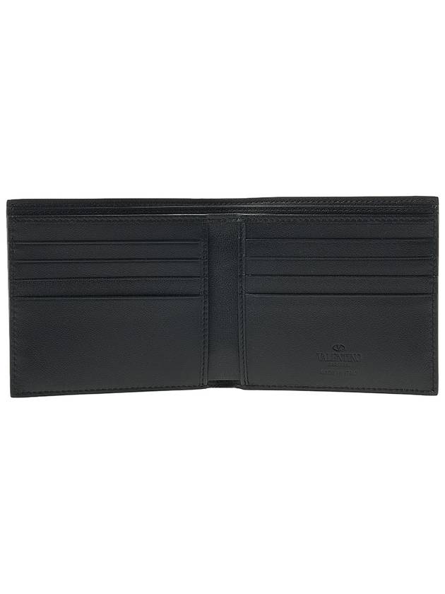 V Logo Signature Half Wallet Black Ivory - VALENTINO - BALAAN 8