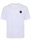 Logo Patch Short Sleeve T-Shirt White - BRUNELLO CUCINELLI - BALAAN 3