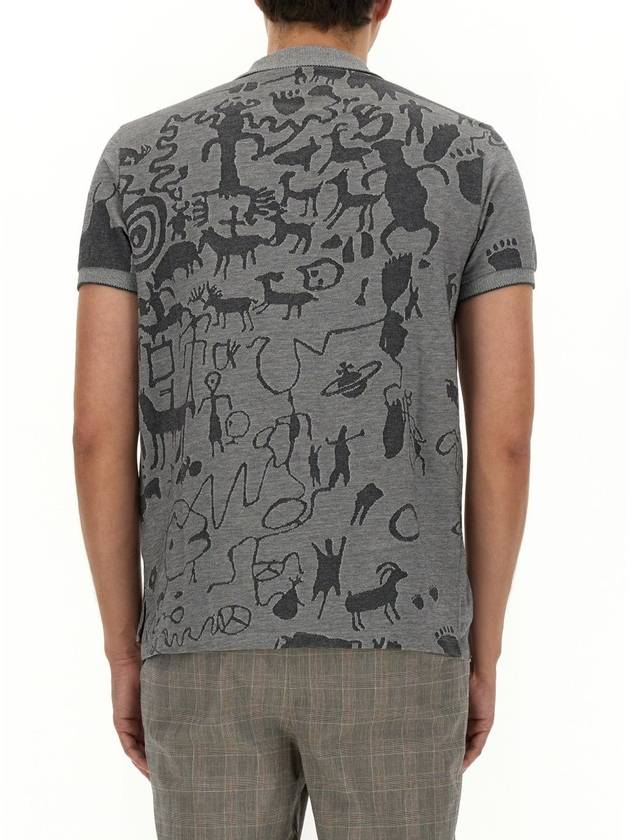 graphic print polo shirt 2H01000IJ006I - VIVIENNE WESTWOOD - BALAAN 9