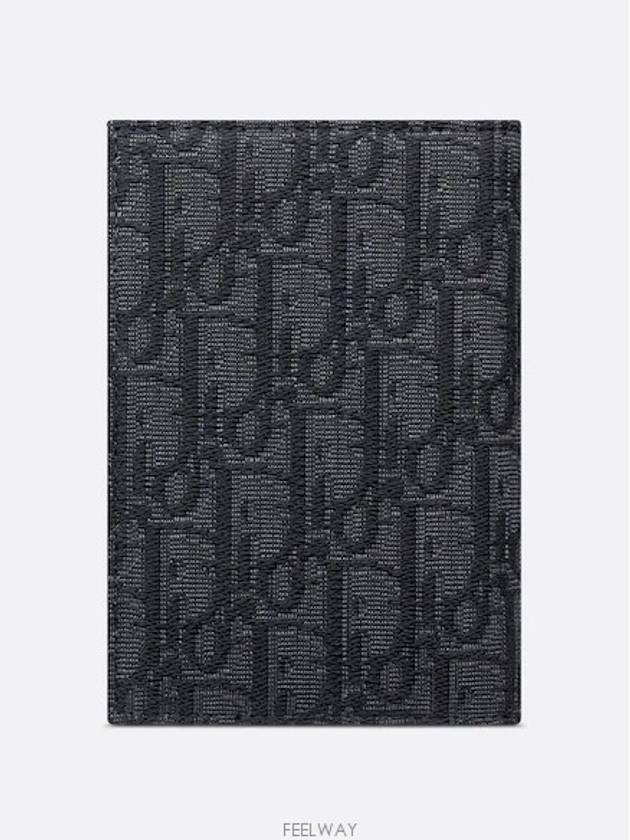 Oblique Jacquard Passport Wallet Black - DIOR - BALAAN 6