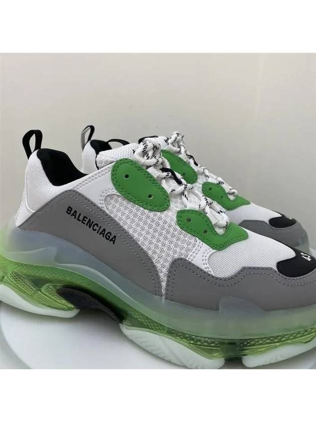 Triple S Clear Sole Low Top Sneakers Green - BALENCIAGA - BALAAN.