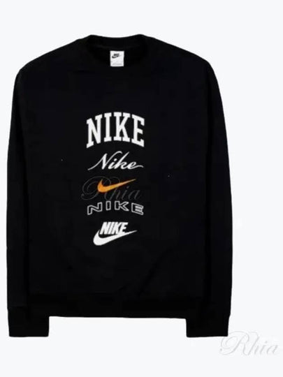 Club Fleece Crewneck Sweatshirt Black - NIKE - BALAAN 2