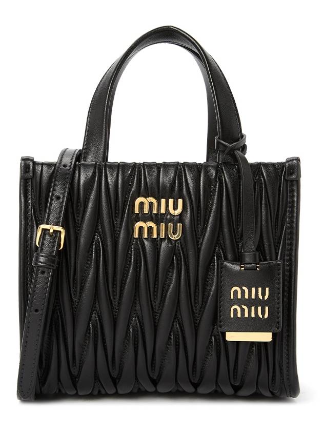 Matelasse Nappa Leather Tote Bag Black - MIU MIU - BALAAN 2