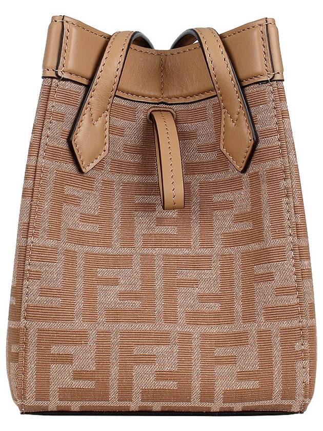 Origami FF Jacquard Mini Shoulder Bag Beige - FENDI - BALAAN 6