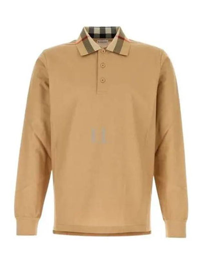 Check Collar Long Sleeve Polo Shirt Archive Beige - BURBERRY - BALAAN 2